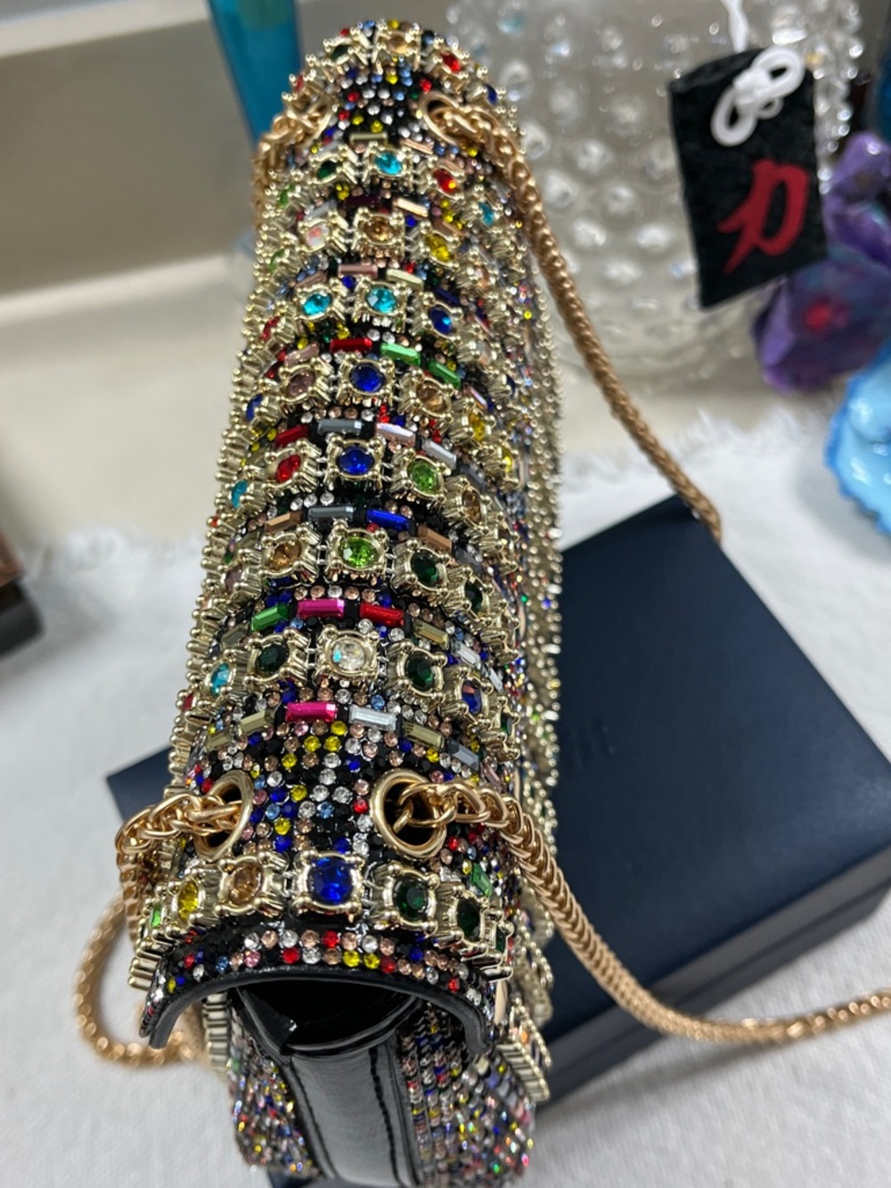 Contemporary Multi Colored Rhinestone Mini Crossover-New - Picture 5 of 11